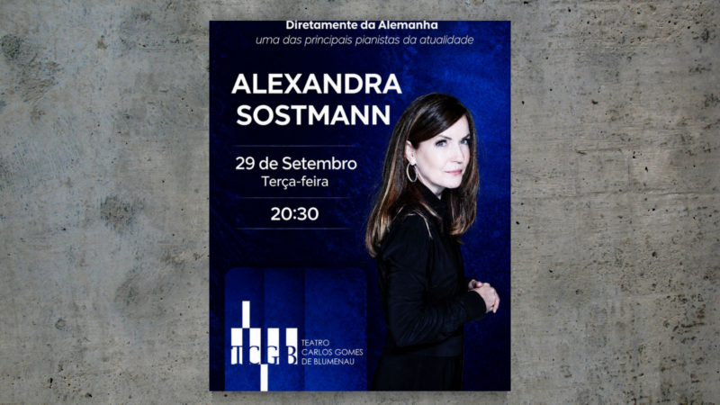 Pianista alemã Alexandra Sostmann se apresenta no Teatro Carlos Gomes de Blumenau
