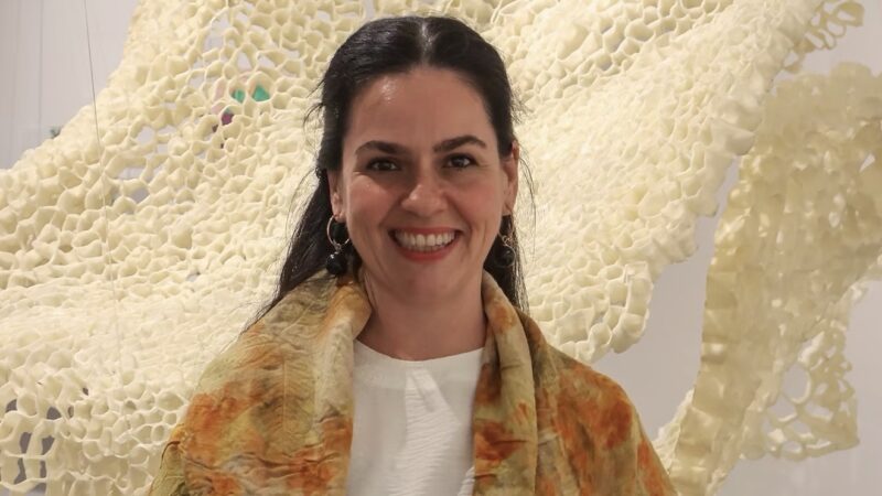 Exposição “O Cordão e o Pedúnculo”, de Maria Luiza Mazzetto, segue em cartaz na Fundação Cultural Badesc até 8 de outubro